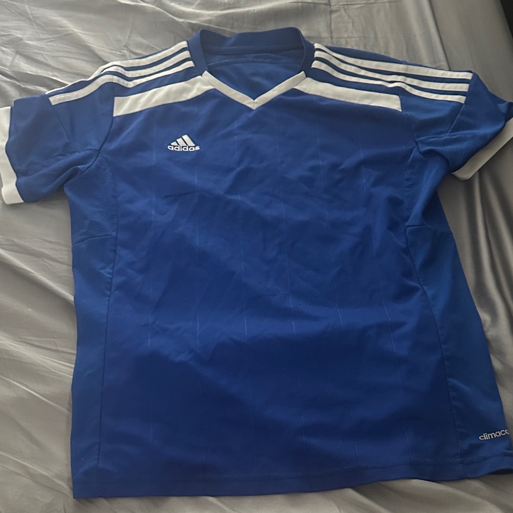 Adidas Blue and White Performance Jersey